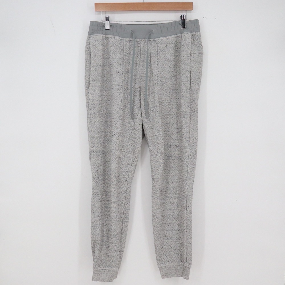 Lululemon Jogger Men Large City Sweat Gray Tapered Knit Excellent
